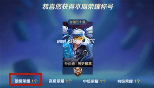 王者荣耀顶级荣耀称号怎么获得 要多少战力才能拿到