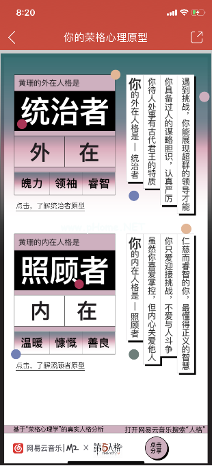 用网易云音乐测试内外在人格