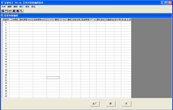 宝峰uv5r对讲机写频软件中文版