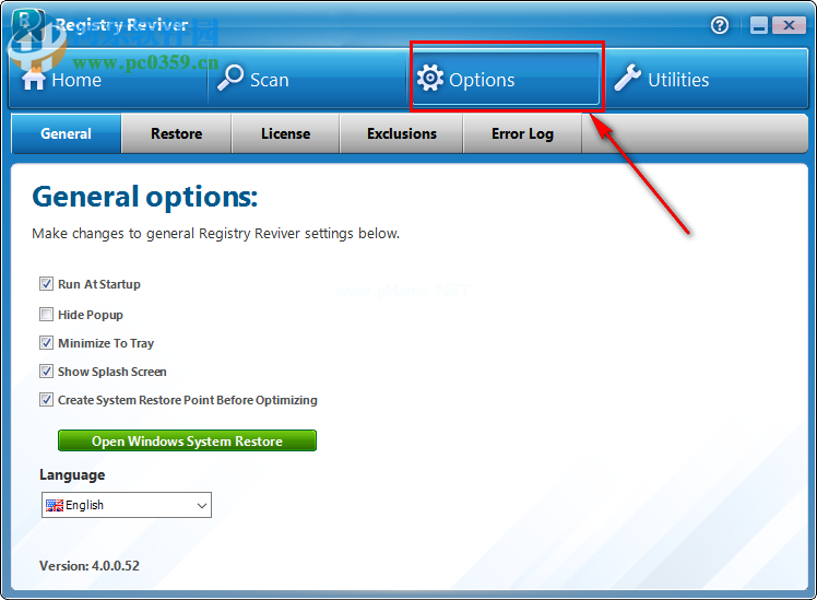 Registry  Reviver设置为中文的方法