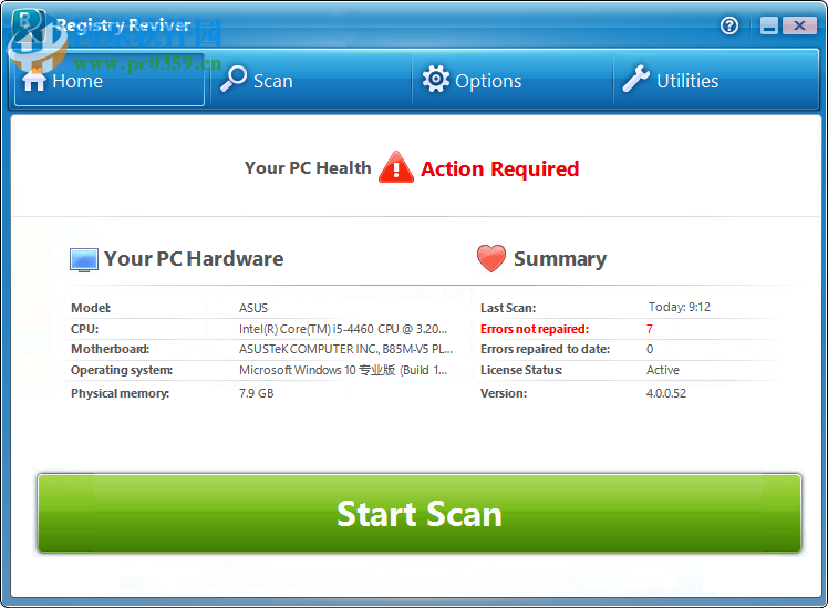 Registry  Reviver设置为中文的方法