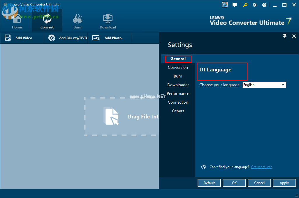 leawo  video  converter  ultimate设置为中文的方法