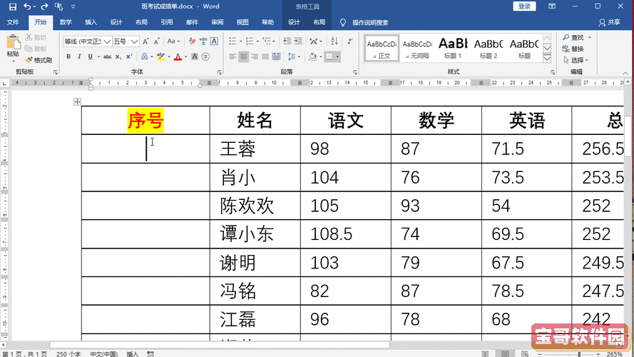 word表名与表格间隔太大图2