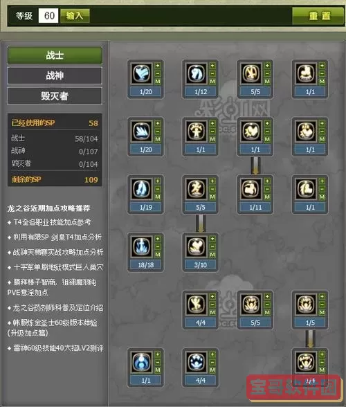 龙之谷95版本毁灭者刷图加点攻略及99级加点技巧分析图2