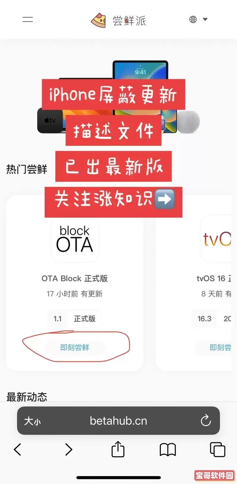 如何屏蔽iOS更新描述文件：尝鲜派最新攻略图2