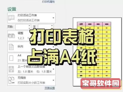 怎么调整excel表格大小为a4图1
