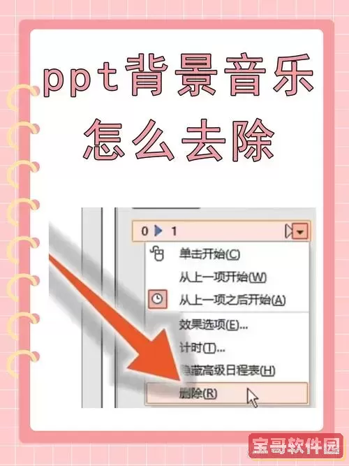 怎么去掉ppt模板自带的背景音乐图3