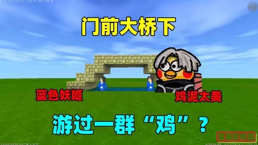 迷你世界所有门-迷你世界门前大桥下游过一群鸭图1