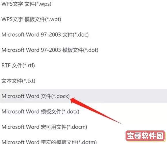 如何将docx文件转换为多种格式？Word软件支持的转换选项解析图2