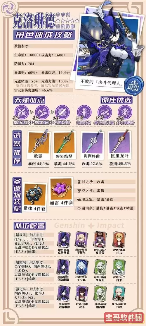 克洛琳德四星武器推荐与使用技巧图1