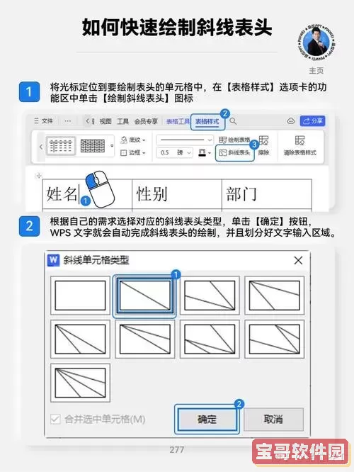 如何在Word表格中添加斜线后输入文字的方法与技巧图1