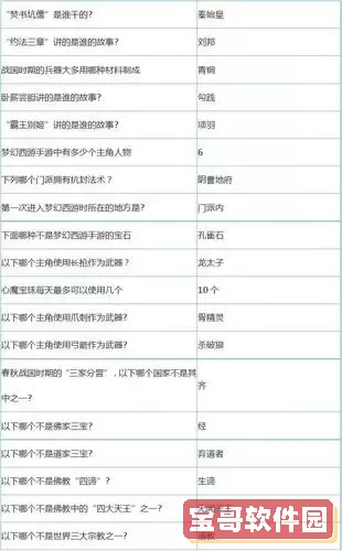 梦幻西游文官任务答题图2