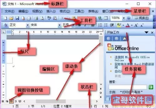 Word2003界面详细介绍及功能解析【2003版Word使用指南】图2
