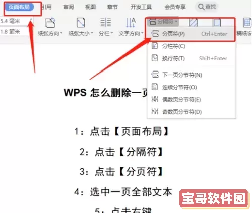 WPS删除Word文档中指定某一页的方法详细教程图1
