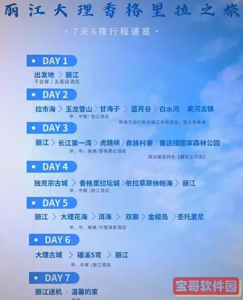 云南丽江旅游团报价6日游免费吗图1