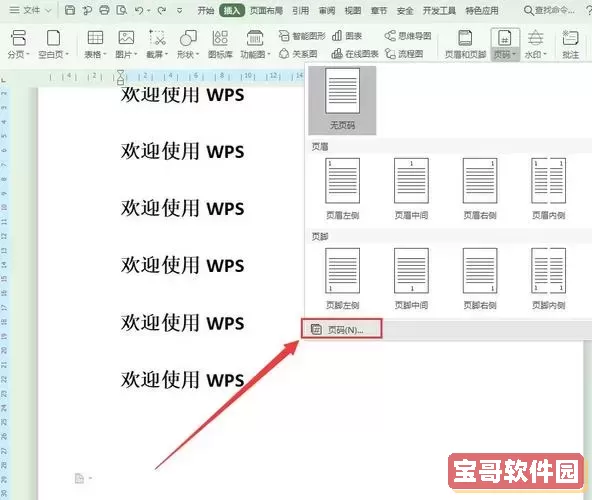 wps怎么从第三页设置页码图1