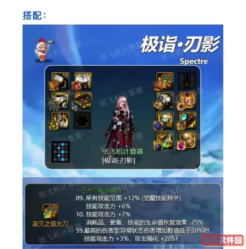 dnf110刃影装备搭配图1