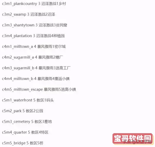 求生之路全部地图代码图1