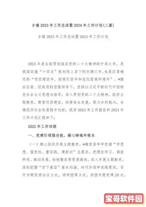 乡镇工作总结及2024年工作计划图2