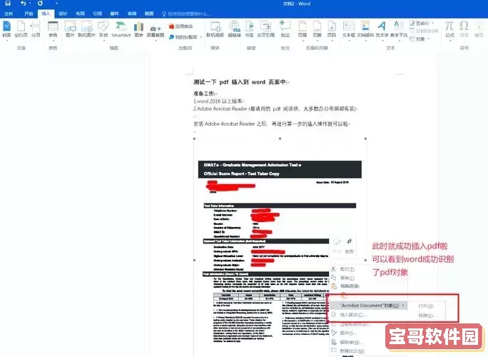 把pdf添加到word里_将pdf添加到word图1