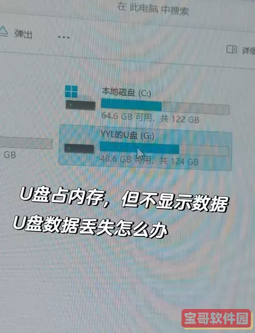 u盘文件不见了内存也没有图2