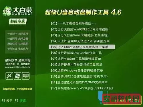 大白菜U盘启动盘制作工具V6.0巅峰二合一图2