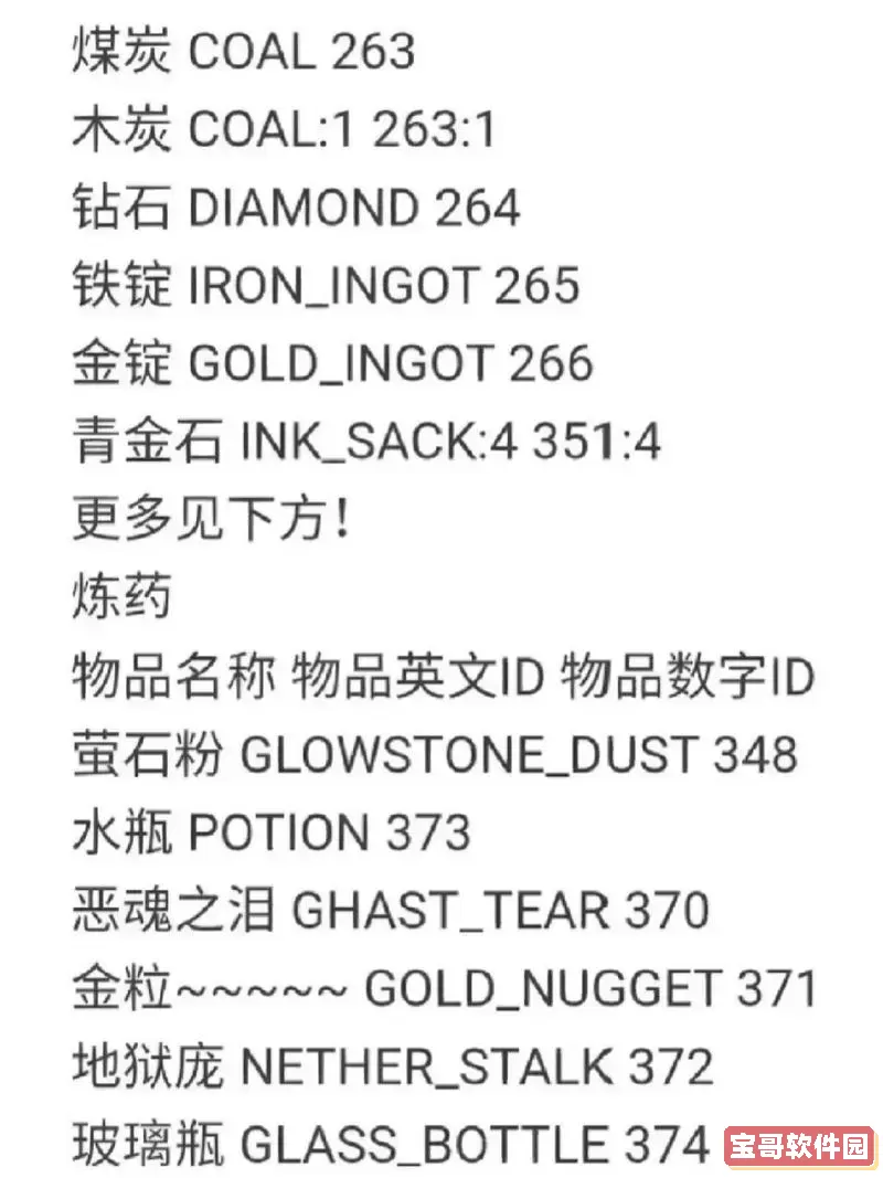 我的世界指令give物品代码图1