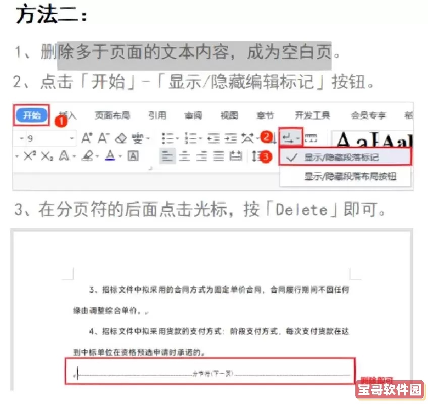 wps文档最后一个空白页始终删不掉图2