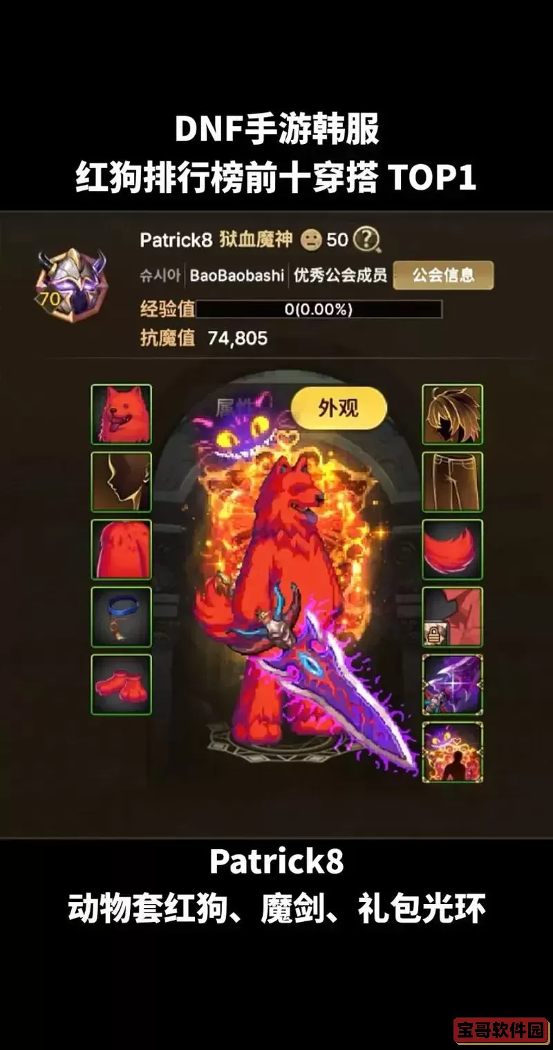 dnf红狗105毕业装备图1