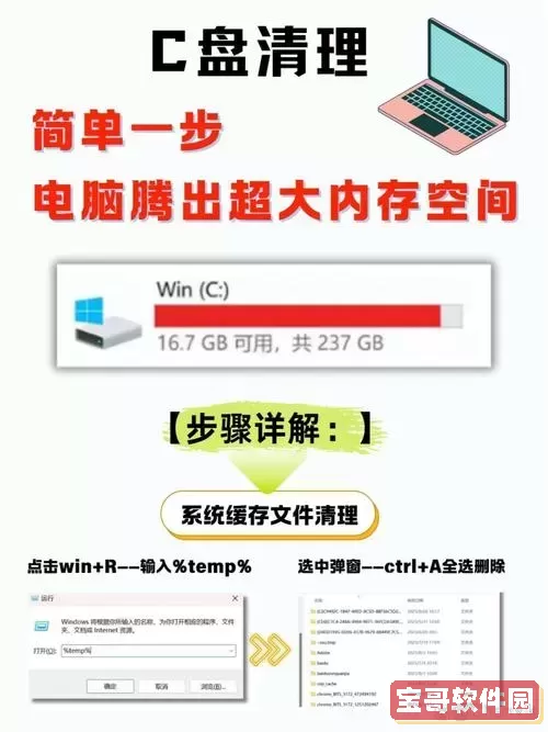 清理电脑c盘垃圾怎么清理_清理电脑c盘垃圾怎么清理快捷键图1