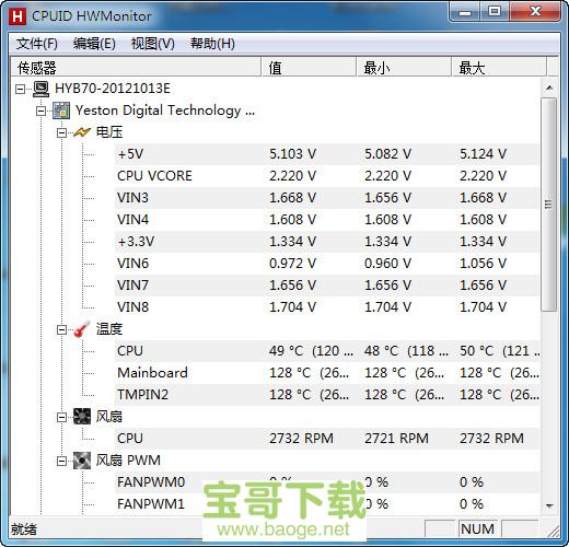 CPUID HWMonitor中文版 V1.38.0绿色最新版