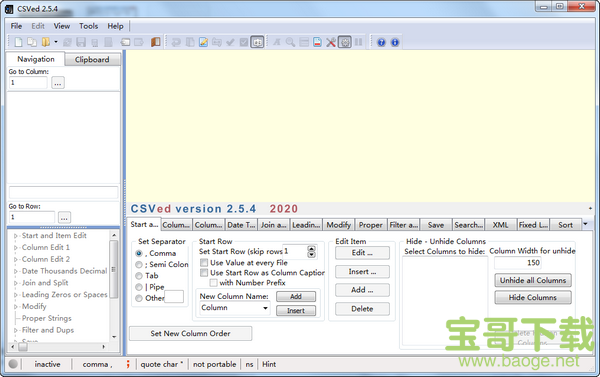CSVed(CSV文件编辑工具) v2.5.1 绿色版